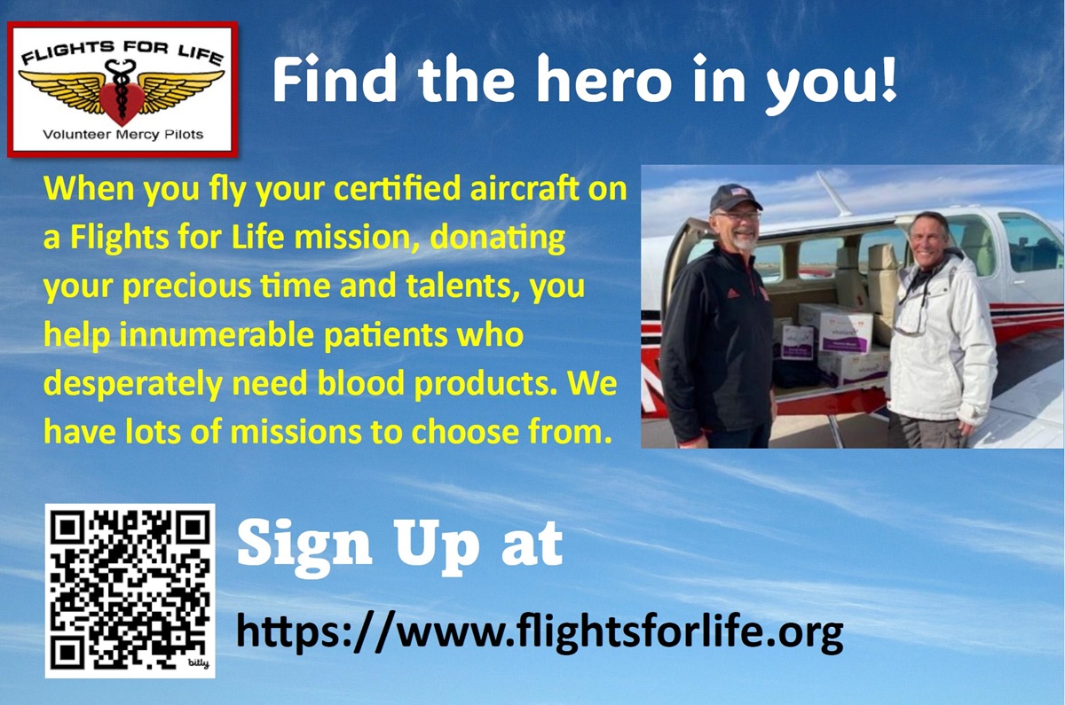 2025 flights for life volunteer mercy pilots