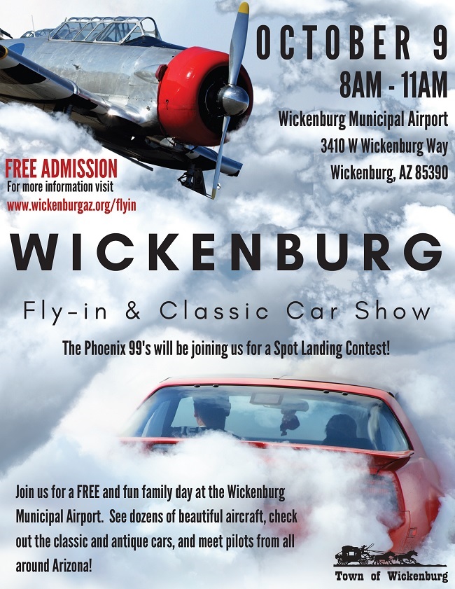 wickenburg fly in and classic car show october 9 2021