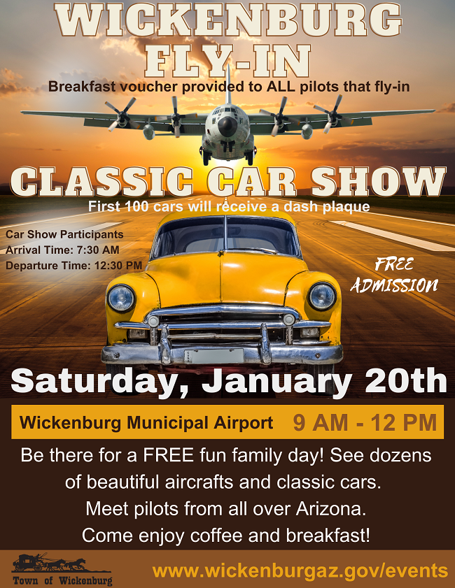 wickenburg fly in classic car show 2024