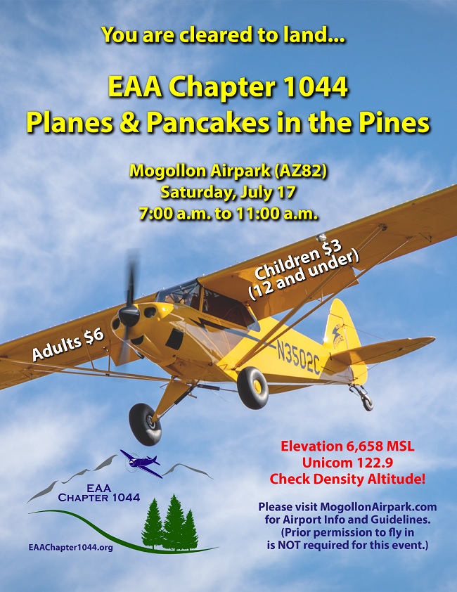 2021 eaa chapter 1044 mogollon airpark az82 planes and pancakes in the pines
