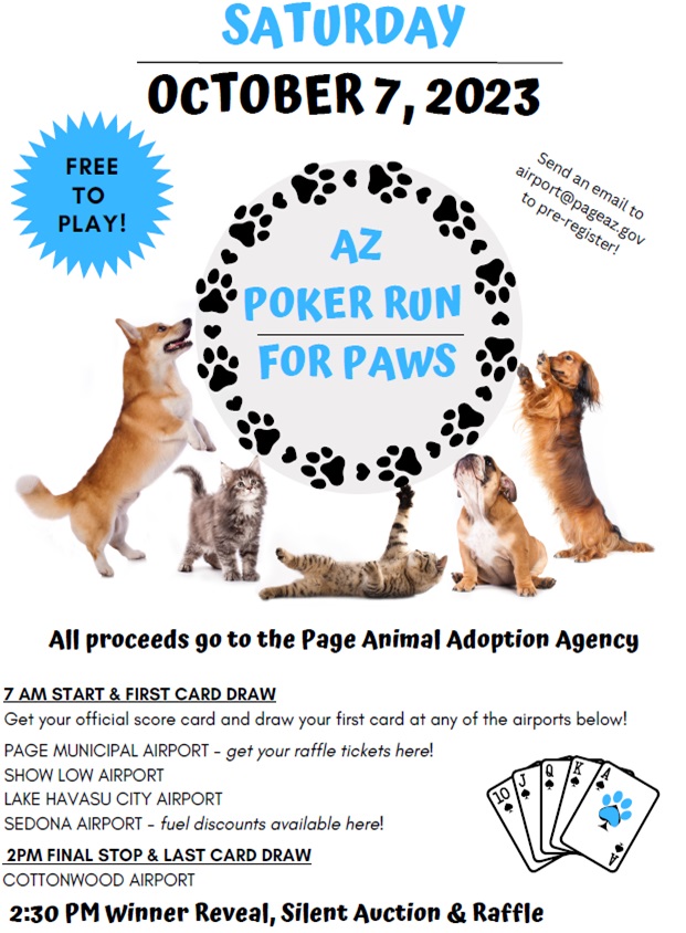 az poker run for paws october 7 2023 page animal adoption agency