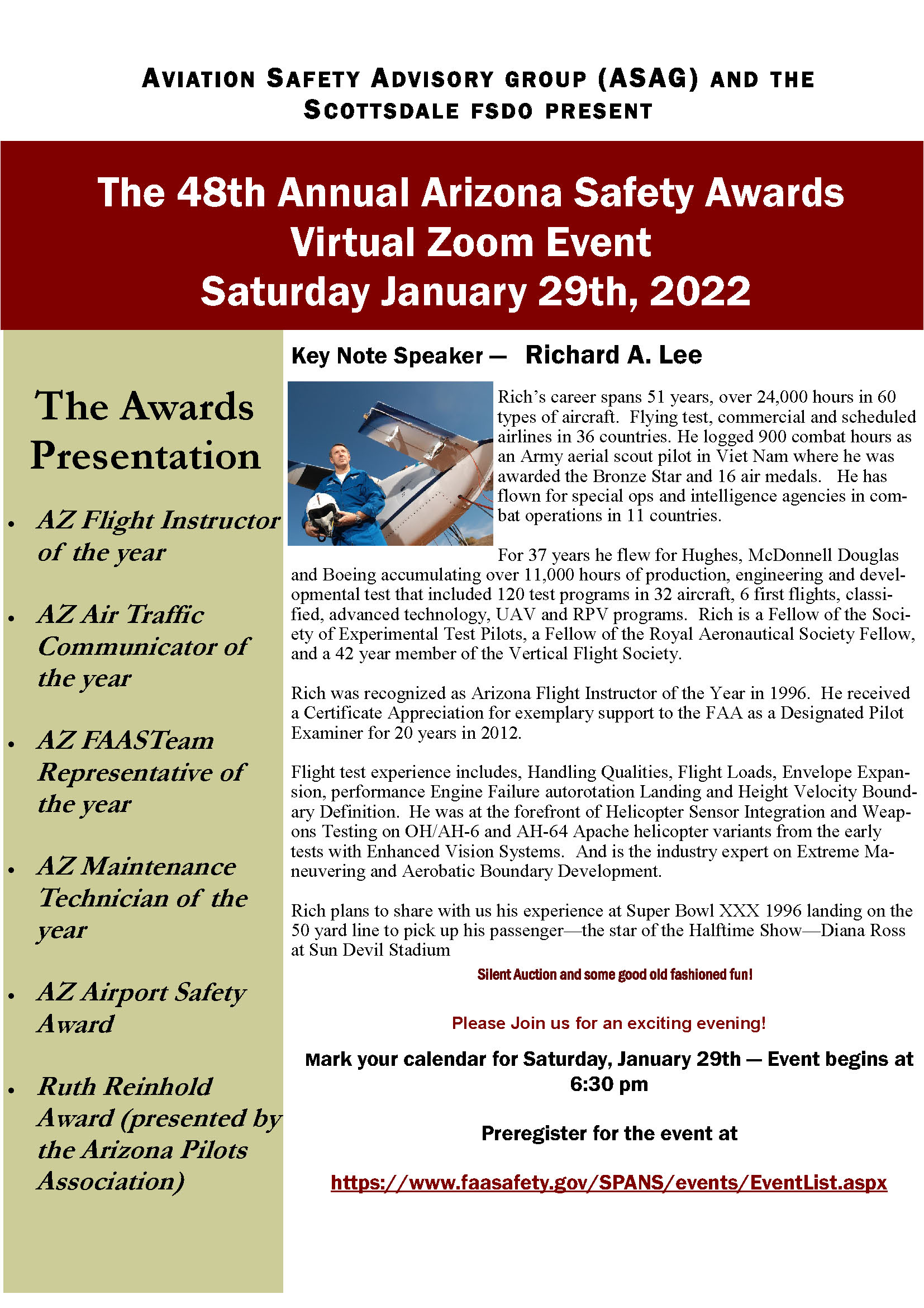 2022 01 ASAG Awards Banquet VIRTUAL 2022 Flyer GA Web v20