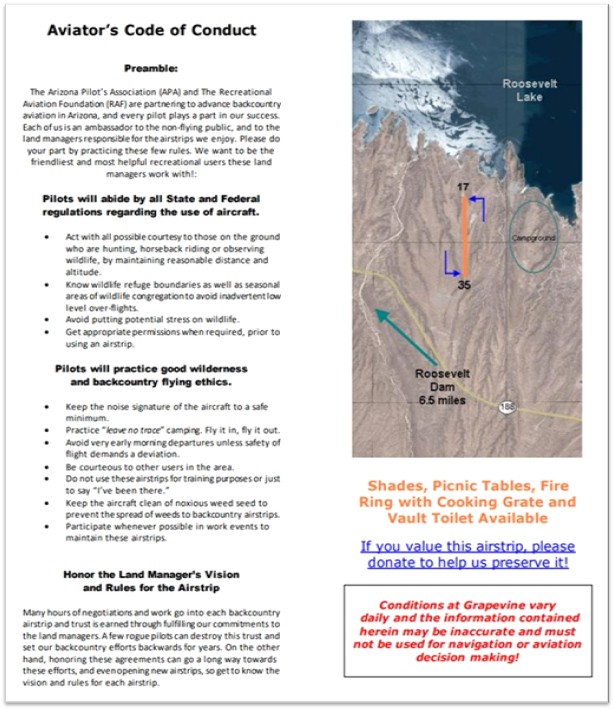 march 21 day trip grapevine airstrip 88az aviator code of conduct