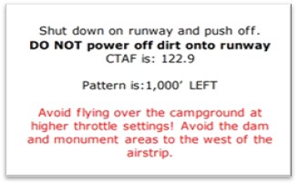 march 21 day trip grapevine airstrip 88az do not power off onto runway