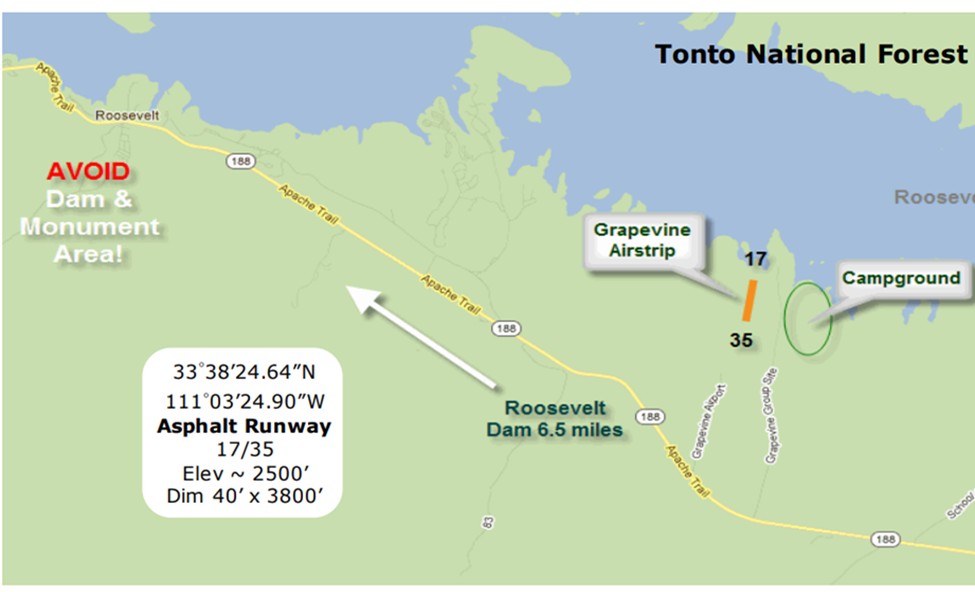 march 21 day trip grapevine airstrip 88az map