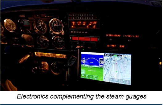 flying on the edge electronics complementing the steam guages