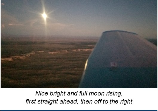 flying on the edge nice bright and full moon rising