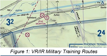 military airspace in arizona figure 1 vr ir military training routes