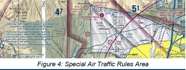 military airspace in arizona figure 4 special air traffic rules area