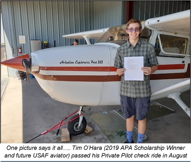 tim ohara 2019 apa scholarship winner and future usaf aviator