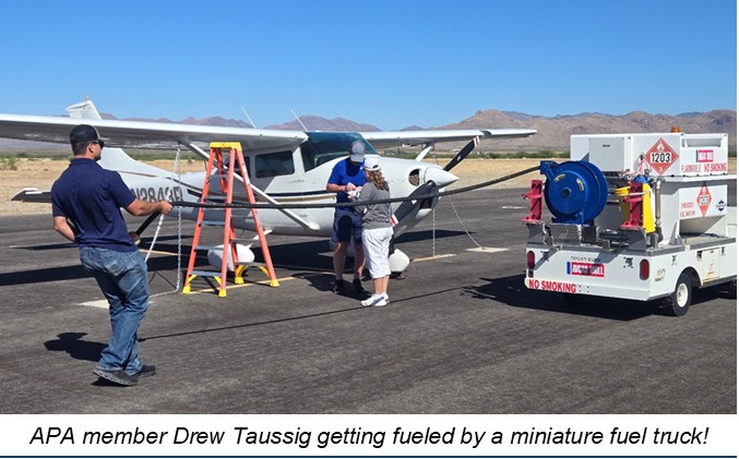 day trip fun and food apa member rew tassig getting fueled by a miniature fuel truck