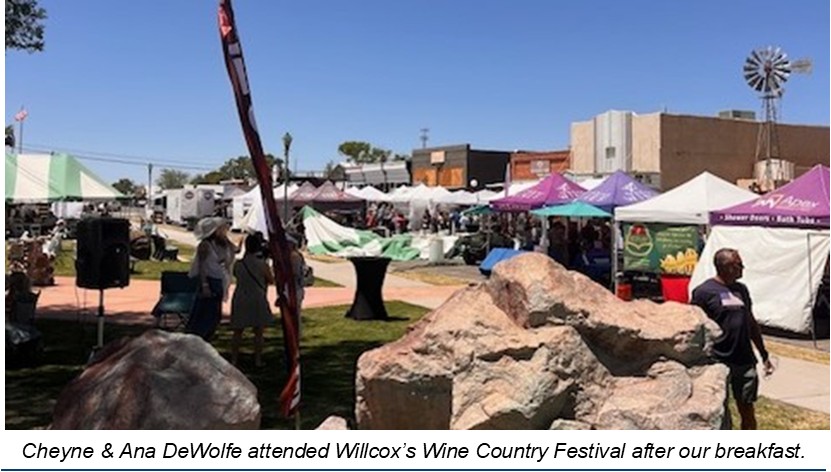 day trip fun and food cheyne ana dewolfe attended willcox wine country festival after breakfast