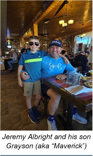 great food good weather and big turnout jeremy albright and his some grayson aka maverick